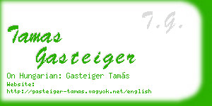 tamas gasteiger business card